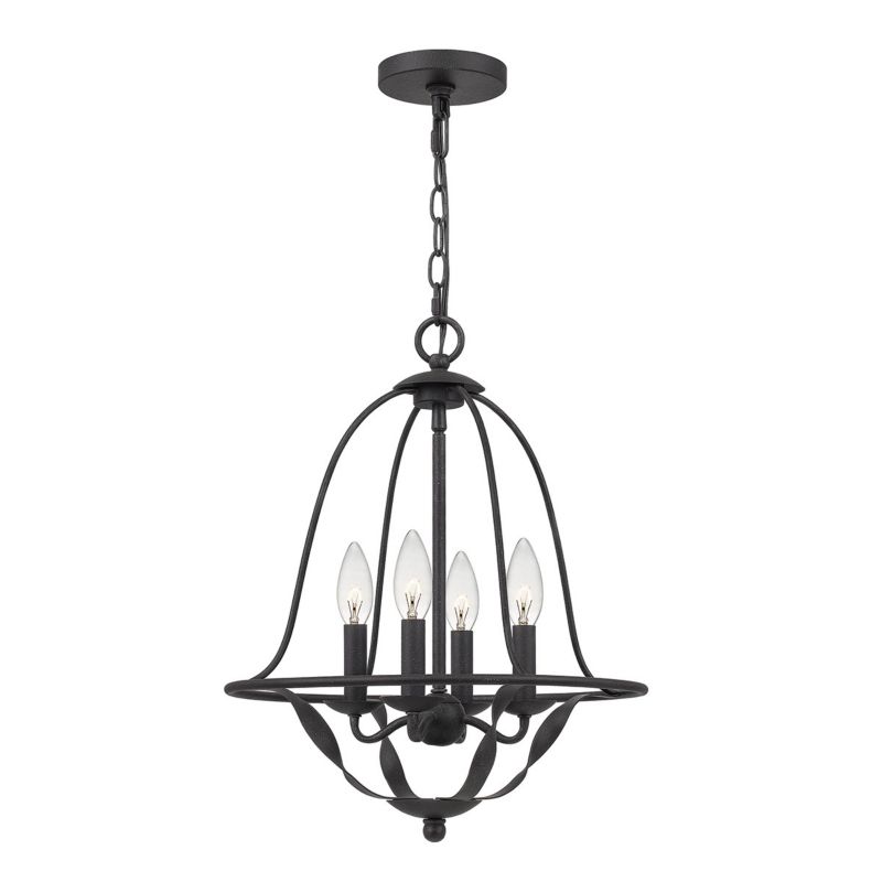 Lampa wisząca Quoizel Bradbury popielata wym: 307,5 x 40,5 x 40,5 cm 4xE14 x 1 szt.