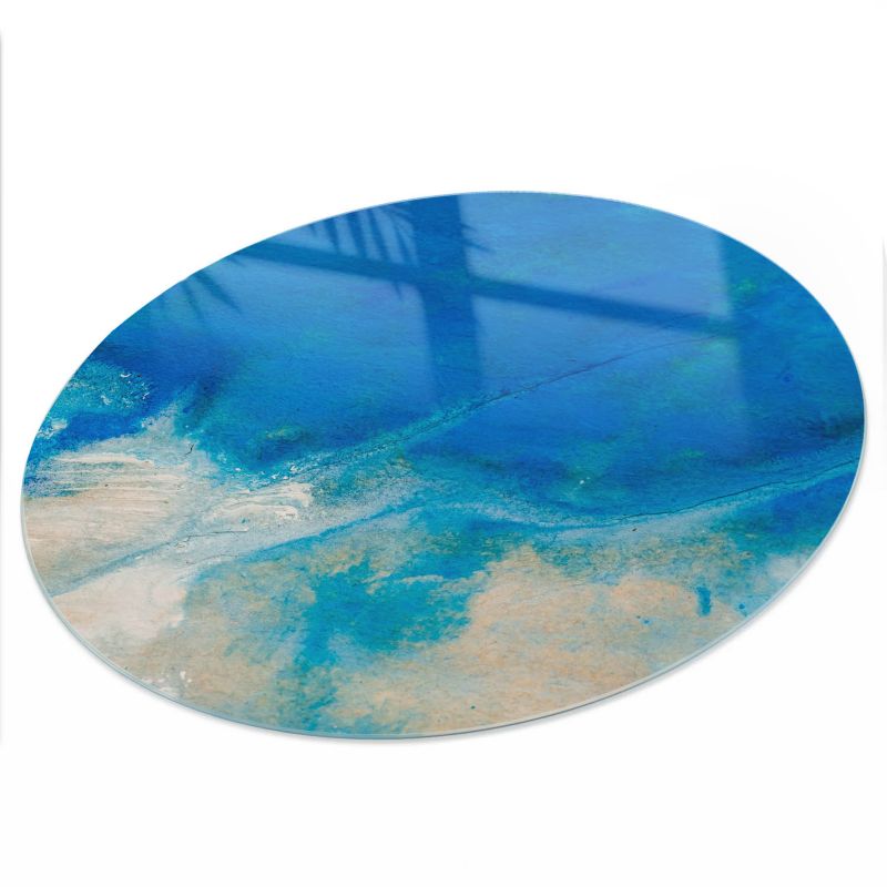 Blat Na Stół ArtPrintCave fi60 cm Oceaniczna głębia - Szklany Blat do Stolika Kawowego 1 szt.