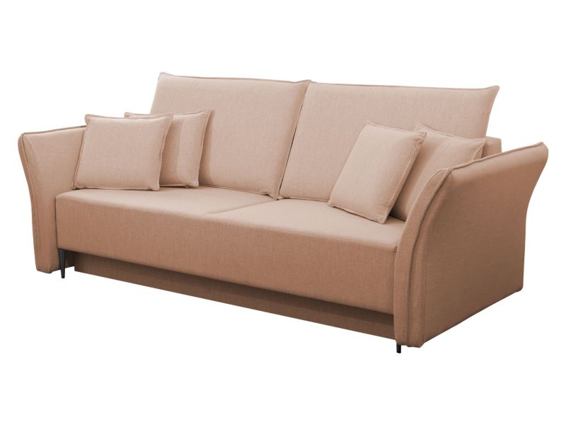 Sofa z funkcją spania MIRJAN 24 Bregi brzoskwiniowy + czarny 1 szt.