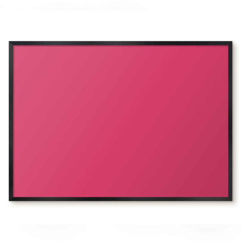 Tablica Na Magnesy Z Podróży Tulup 70x50 cm Róż energetyczny - Czarna rama Do salonu, biura 1 szt.