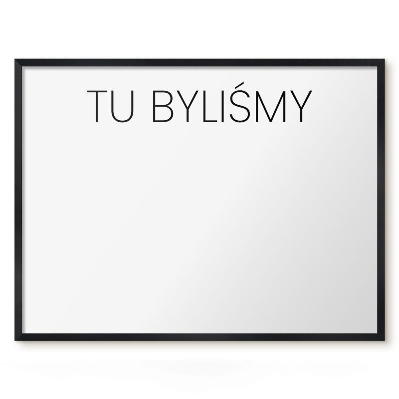 Tablica Magnetyczna Tulup 80x60 cm Tu byliśmy 3 - Czarna rama Do salonu, sypialni 1 szt.