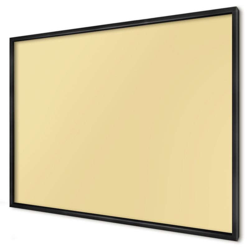 Ozdobna tablica na magnesy Wallfluent 100x70 Kremowa żółć w czarnej ramie 1szt