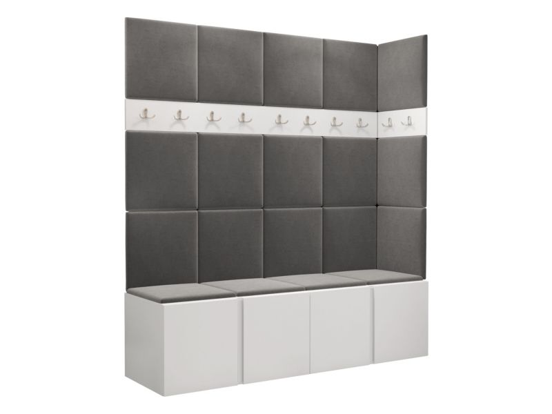 Garderoba MIRJAN 24 Orion II biały + szary 1 kpl.
