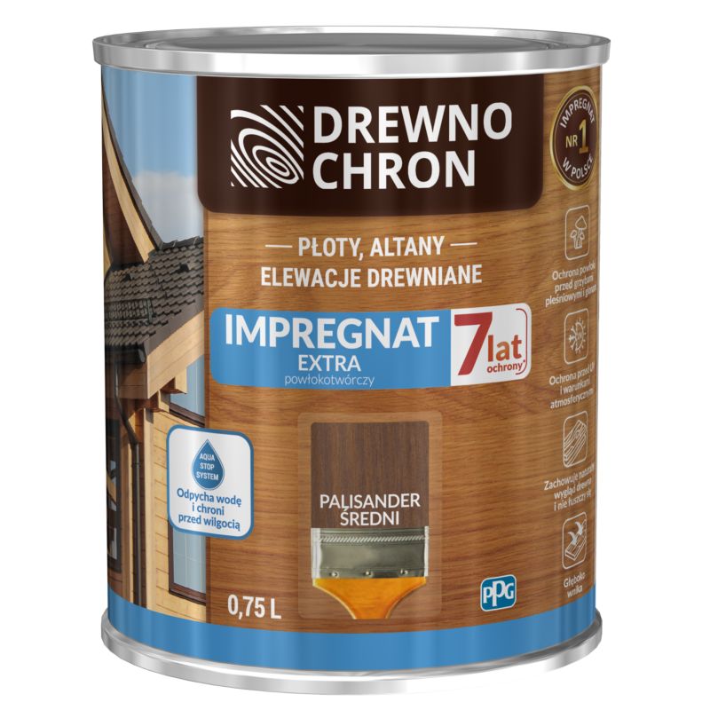 Impregnat Drewnochron Extra Powłokotwórczy palisander średni 0,75 l