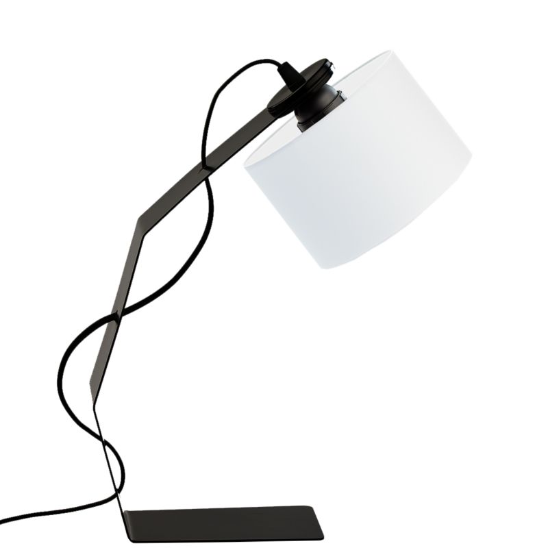Lampka Nocna Volta Light Factory Blacha Abażur Biały 1xE27 1szt.