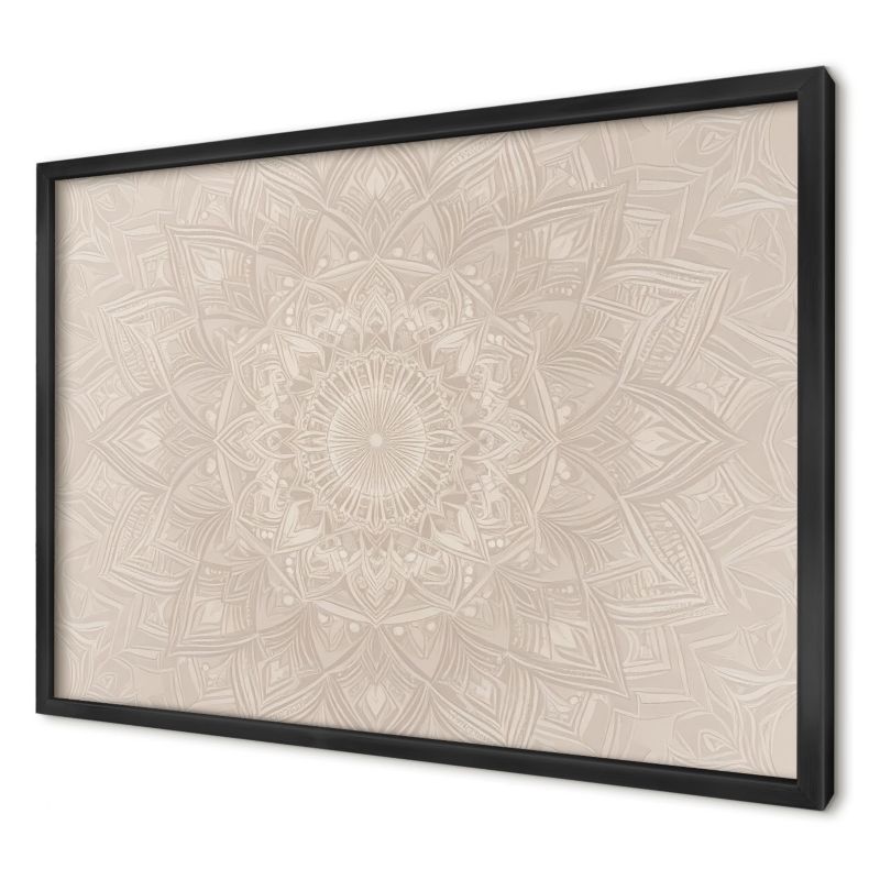 Ozdobna tablica magnetyczna Wallfluent 60x40 Mandala dekoracyjna w czarnej ramie 1szt
