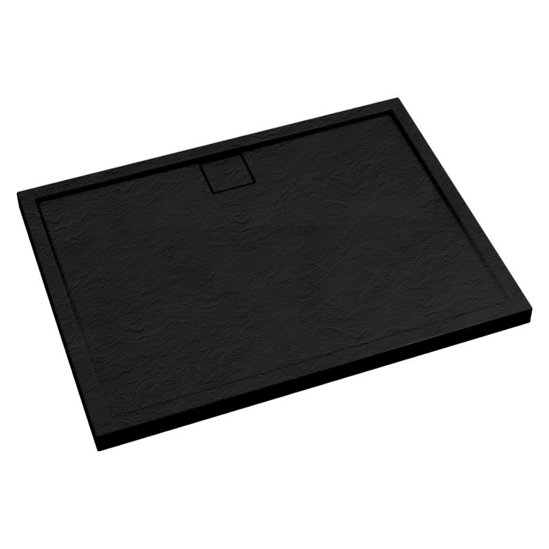 Brodzik kompozytowy Schedpol Drainis Prostokątny Czarna Struktura 80x110x5 cm 1 szt.