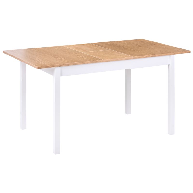 Stół do jadalni rozkładany Houston Jasny brąz/ biały 120/150 cm 90 cm Drewno sosnowe 1 szt.