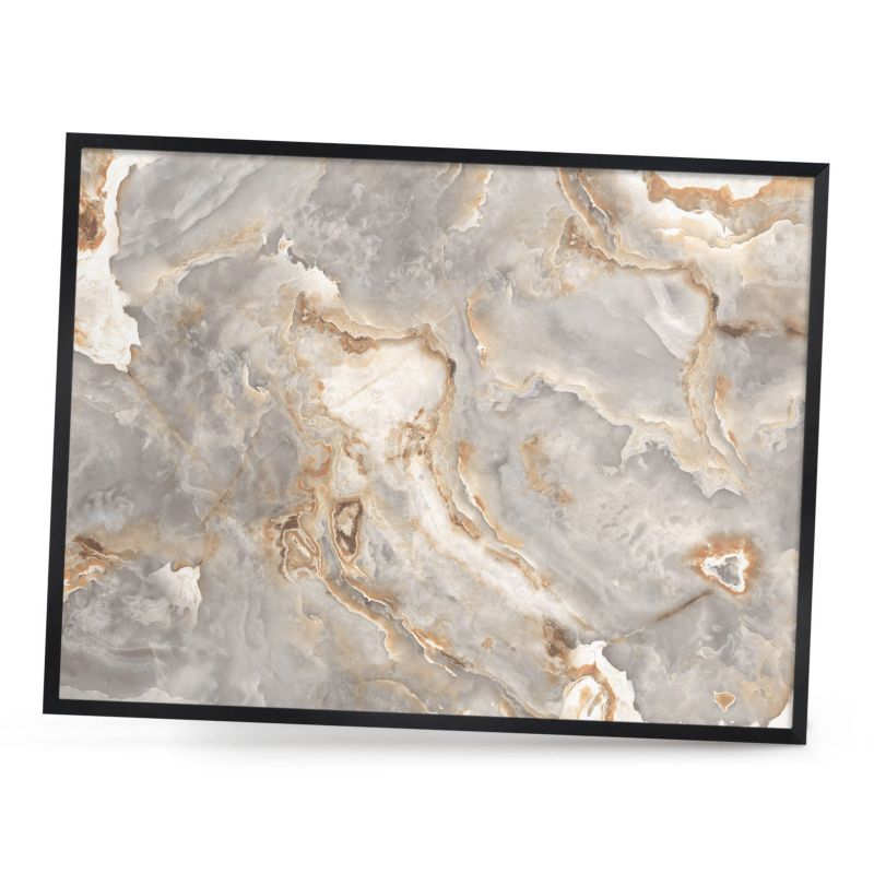 Dekoracyjna tablica magnetyczna ArtPrintCave 80x60 Marmurowa elegancja w czarnej ramie 1szt