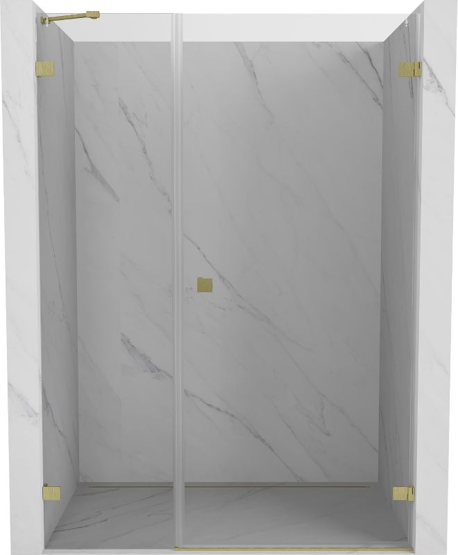 Drzwi prysznicowe uchylne Mexen Lunar-B złote szczotkowane 110 cm 1 szt.