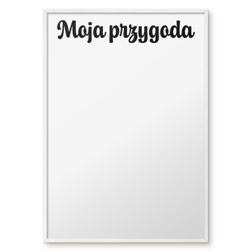 Tablica Do Magnesów Tulup 70x100 cm Moja przygoda 1 - Biała rama Do salonu, sypialni 1 szt.
