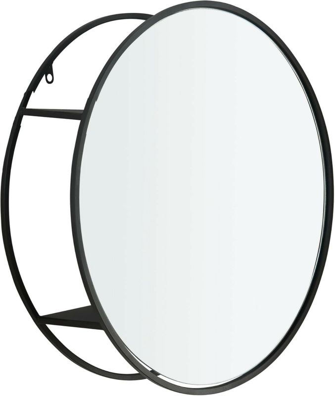 Lustro ścienne LOFT ROUND HowHomely okrągłe 45x45x10 cm 1 szt.