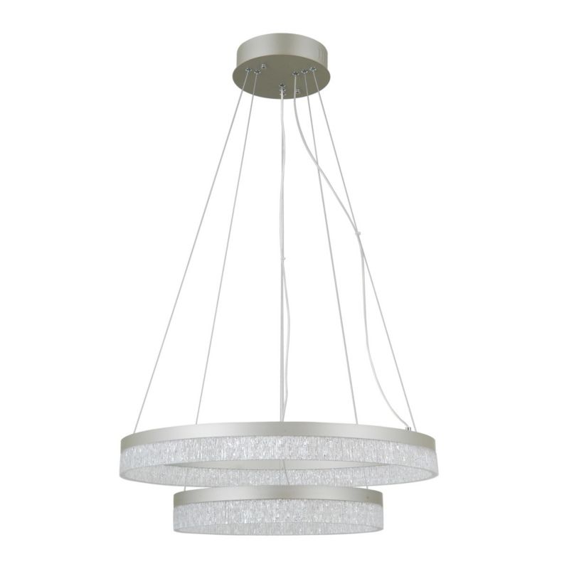 Lampa wisząca obręcze Italux Pantal srebrna LED 36W 3000/4000/6000KK 3400lm IP20 wym:120x60x60cm - 1 szt.