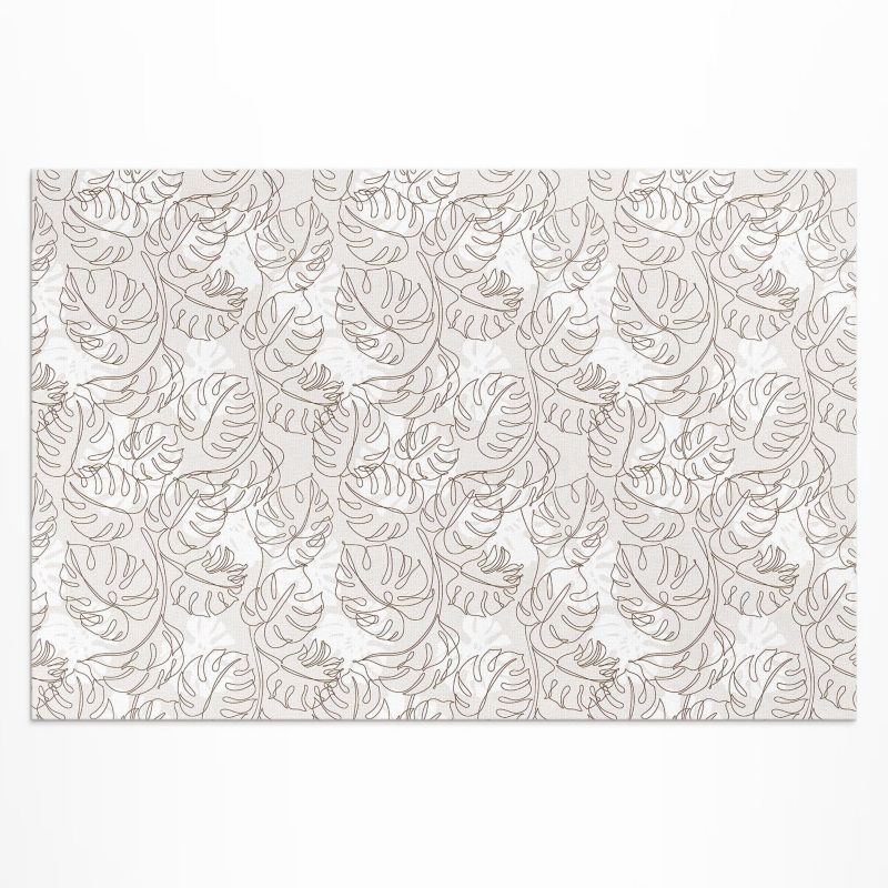 Zewnętrzny Dywan Winylowy Wallfluent 60x90 cm Minimalistyczne liście boho monstera 1 szt.