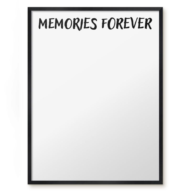 Tablica Magnetyczna Do Notatek Tulup 60x80 cm Memories forever - Czarna rama Do salonu, sypialni 1 szt.