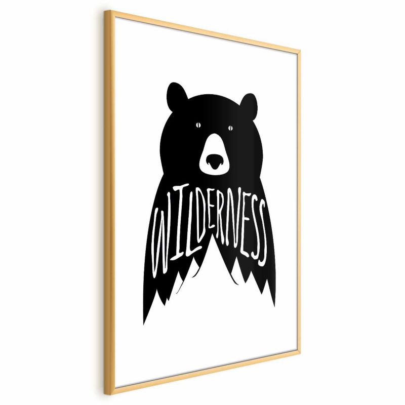 Plakat Artgeist Wilderness 40x60 cm z ramą złotą z marginesem 1 szt