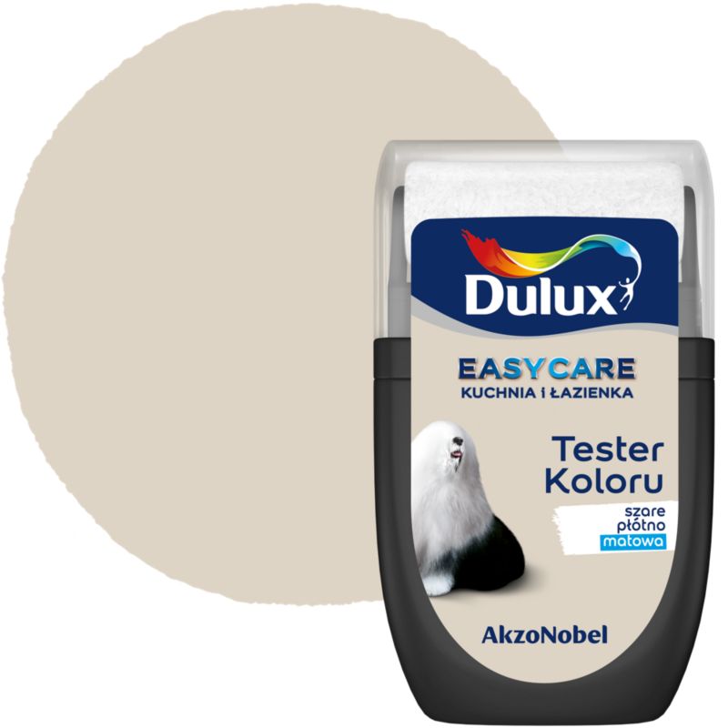 Farba Dulux EasyCare Kuchnia i Łazienka szare płótno 30 ml