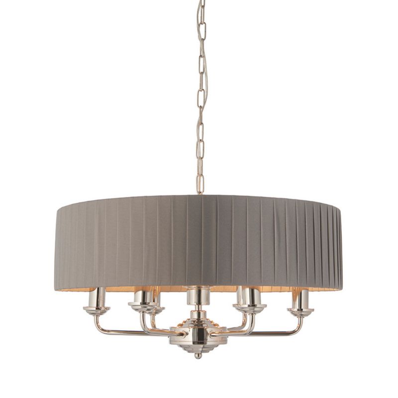 Lampa wisząca Endon HIGHCLERE niklowa 6xE14x15W IP20 wym:174x55x55cm - 1 szt.