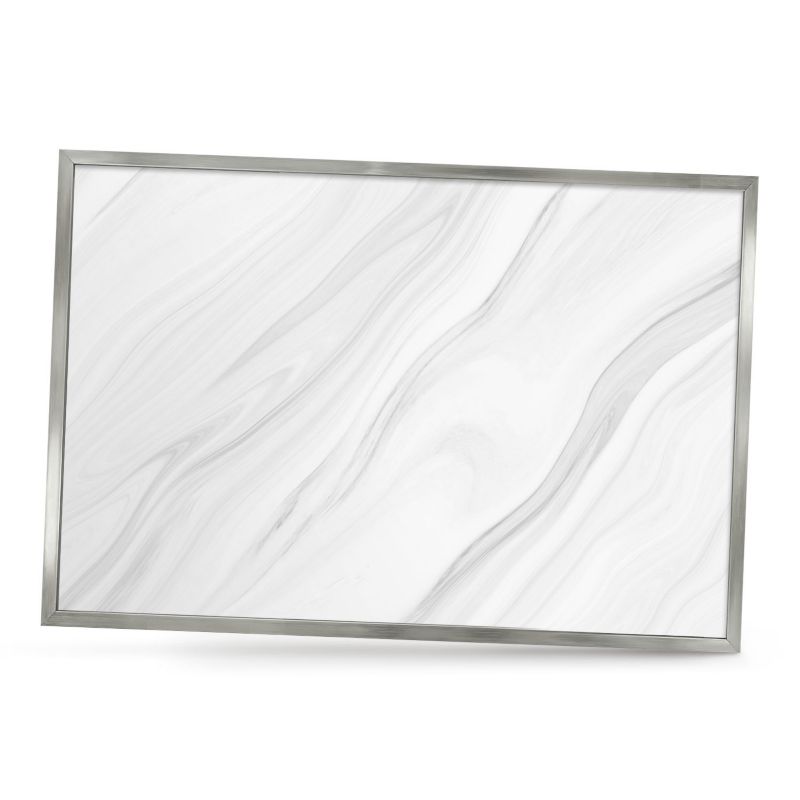 Ozdobna tablica na magnesy ArtPrintCave 60x40 Subtelny marmur w srebrnej ramie 1szt