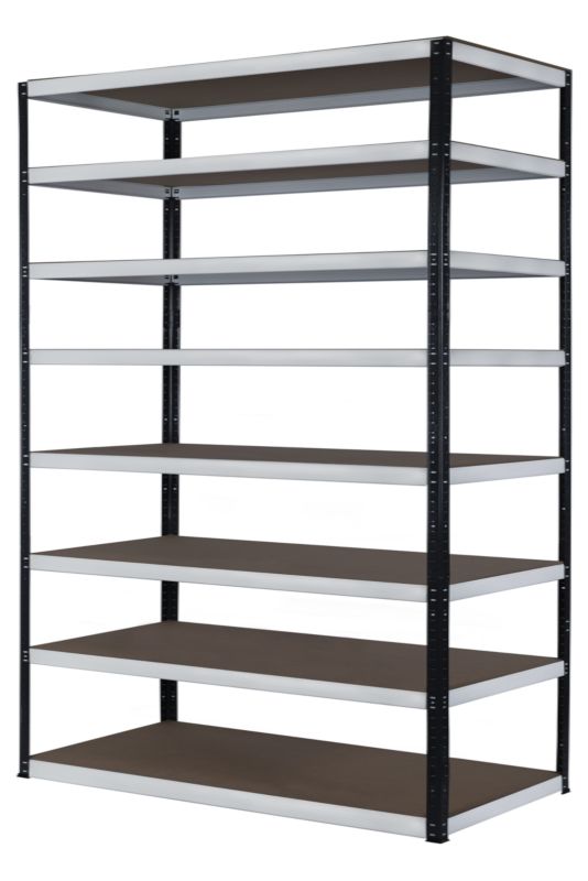 Regał metalowy MODO24 magazynowy grafitowo-biały helios 270x150x60cm 8 półek po 275 kg 1 szt.