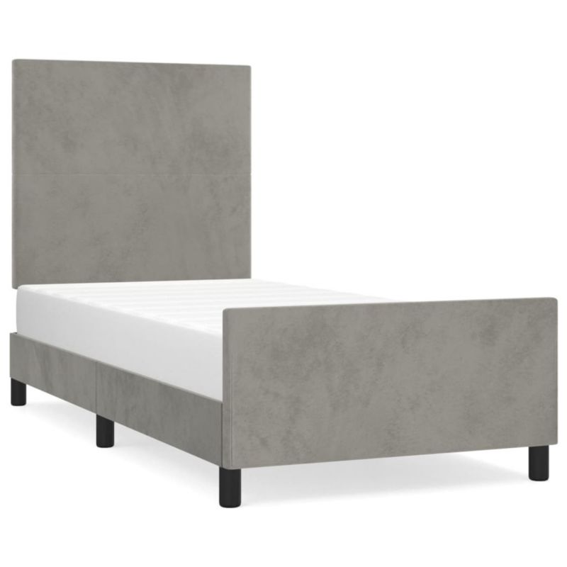 Łóżko tapicerowane WaszeMeble 100x200 cm jasnoszara WM-3125617 1 szt.