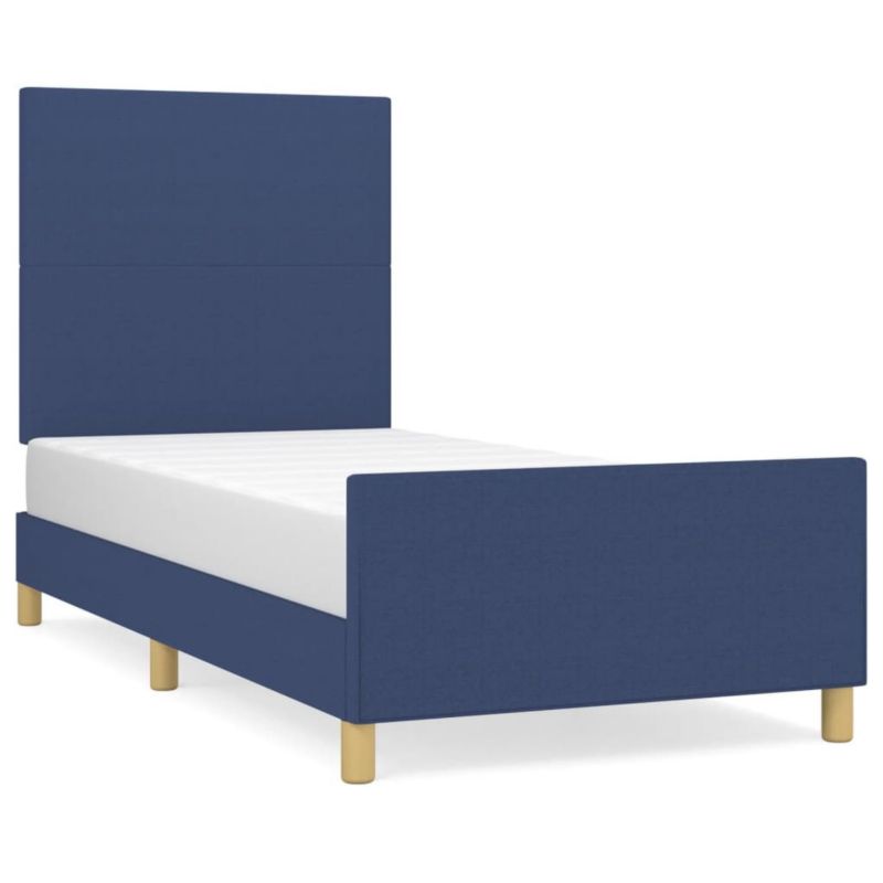 Łóżko tapicerowane WaszeMeble 90x200 cm niebieska WM-3124869 1 szt.