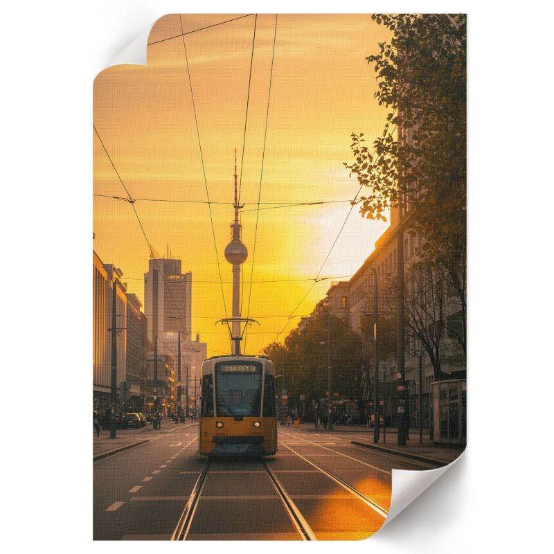 Plakat Dekoracyjny ArtPrintCave 29,7x42 cm Miejski tramwaj Kometa 1 szt.