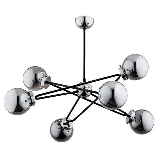 Lampa wisząca Alfa SAGITO czarna-chromowana 6xE14x10W wym:55x62x60cm IP20 -1 szt.
