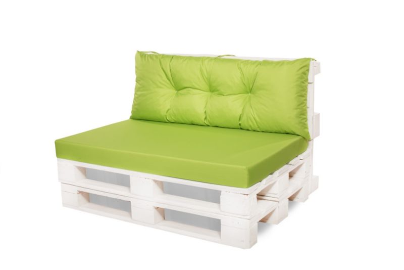 Poduszki na paletę, Setgarden, 120x50x10cm + 120x50cm Limonka wygodne, wygodne, dwustronne poduszki na meble z palet, 1szt