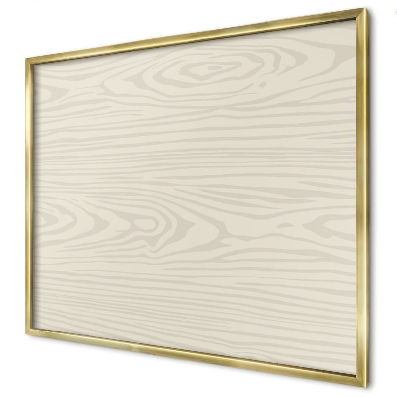 Tablica magnetyczna do salonu Wallfluent 80x60 Drewniane słoje w złotej ramie 1szt