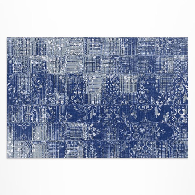 Dywan Winylowy Z Nadrukiem Wallfluent 60x90 cm Chaotyczne kafle imitacja tkaniny 1 szt.