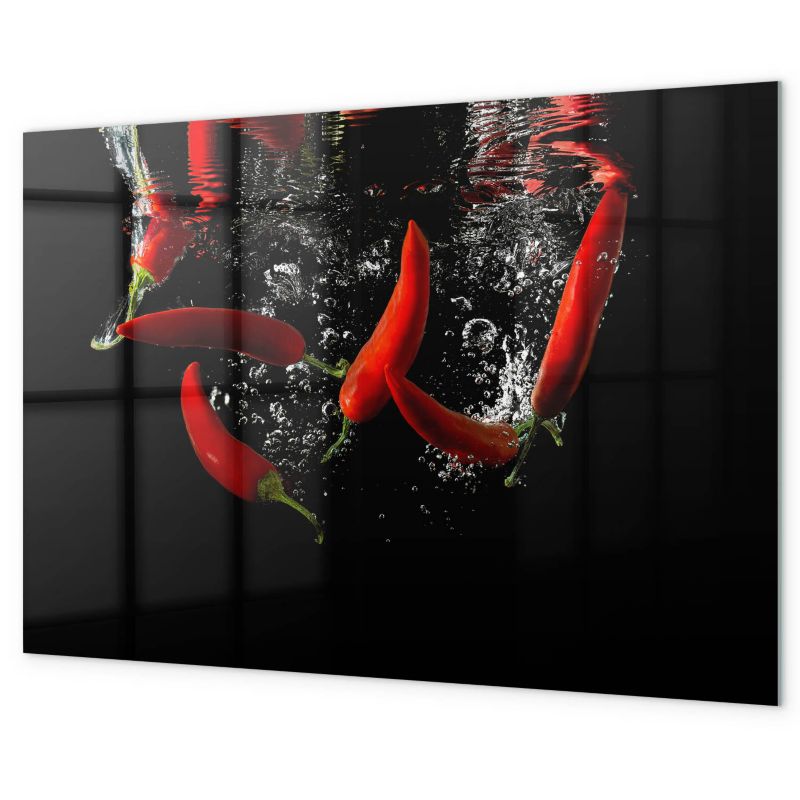 Tablica Magnetyczna Biurowa Na Ścianę Tulup 60x40 cm Papryczki w wodzie Szkło hartowane 1 kpl