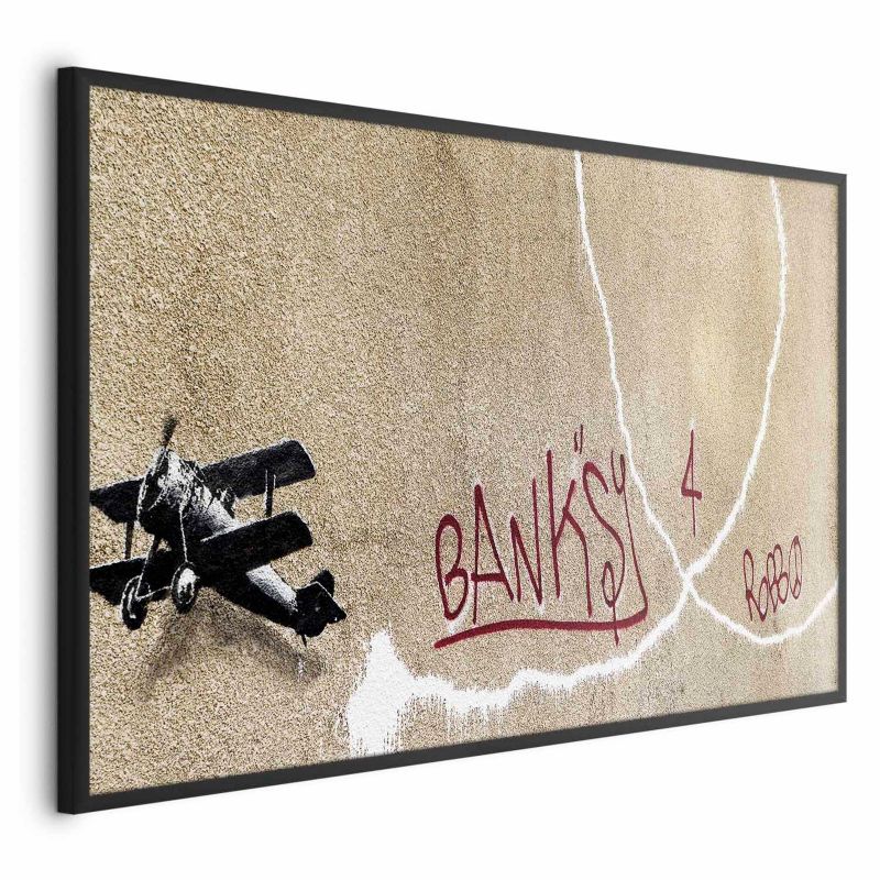 Plakat Artgeist Dwupłatowiec 90x60 cm z ramą czarną 1 szt