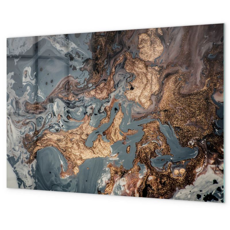 Tablica Magnetyczna Szklana Tulup 60x40 cm Dekoracyjny marmur 5 magnesów neodymowych 1 kpl