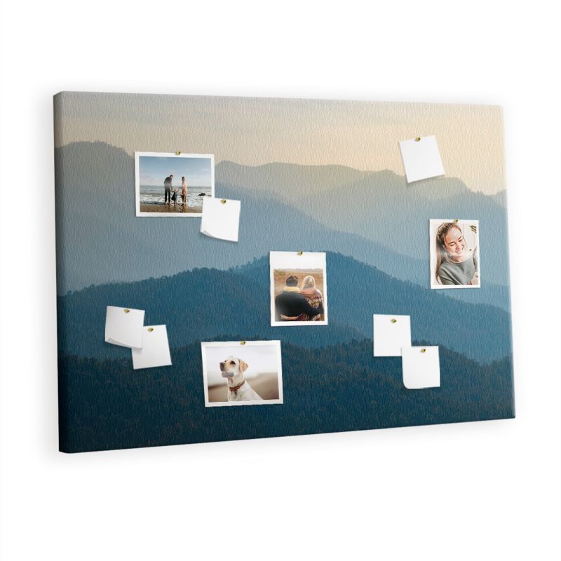 Tablica Korkowa Z Pinezkami Tulup 120x80 cm Abstrakcyjny widok horyzont Organizer ścienny Pinezki kolorowe 1 kpl
