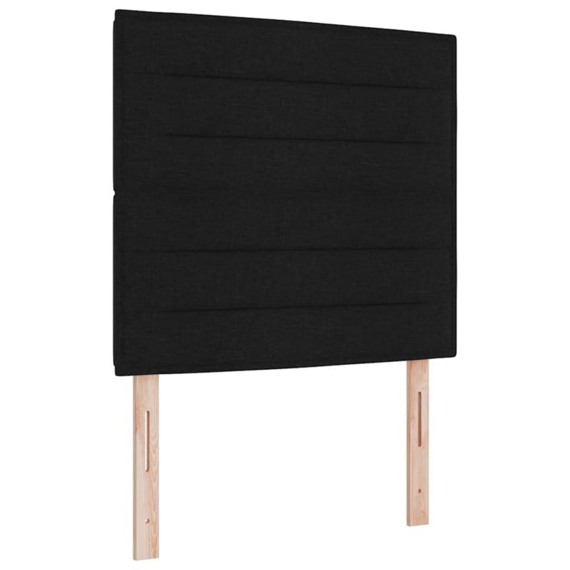 Łóżko z materacem WaszeMeble 90x190 cm Czarny tkanina z LED WM-3342755 1 szt.