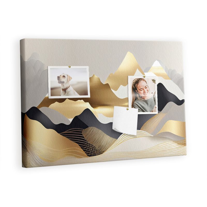 Organizer Ścienny Tablica Korkowa Na Płótnie Tulup 60x40 cm Góry abstrakcja Pinezki kolorowe 1 kpl