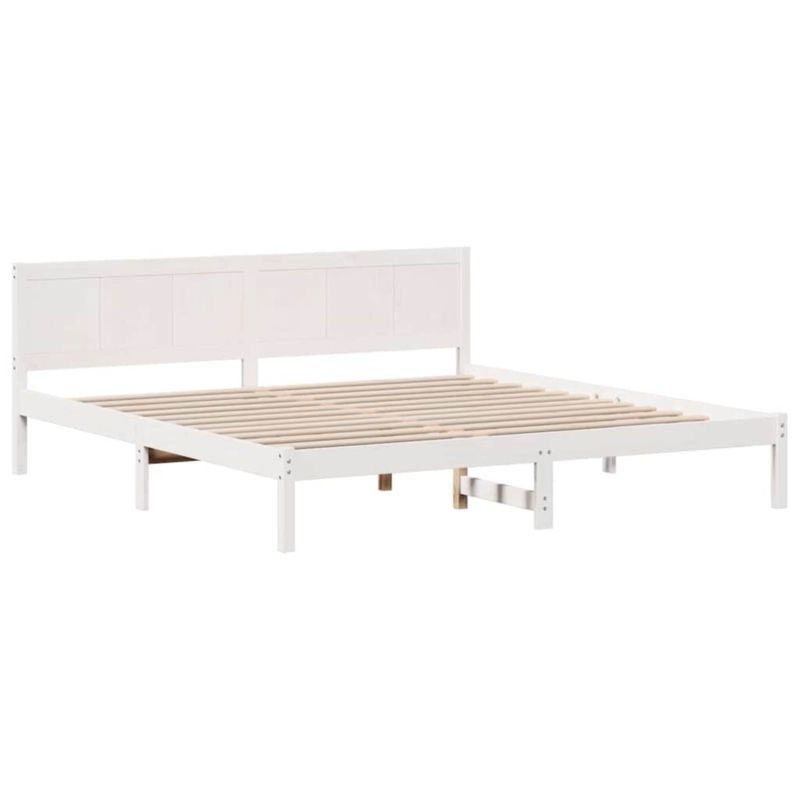 Rama łóżka WaszeMeble 200x200 cm Biały sosna WM-872177 1 szt.