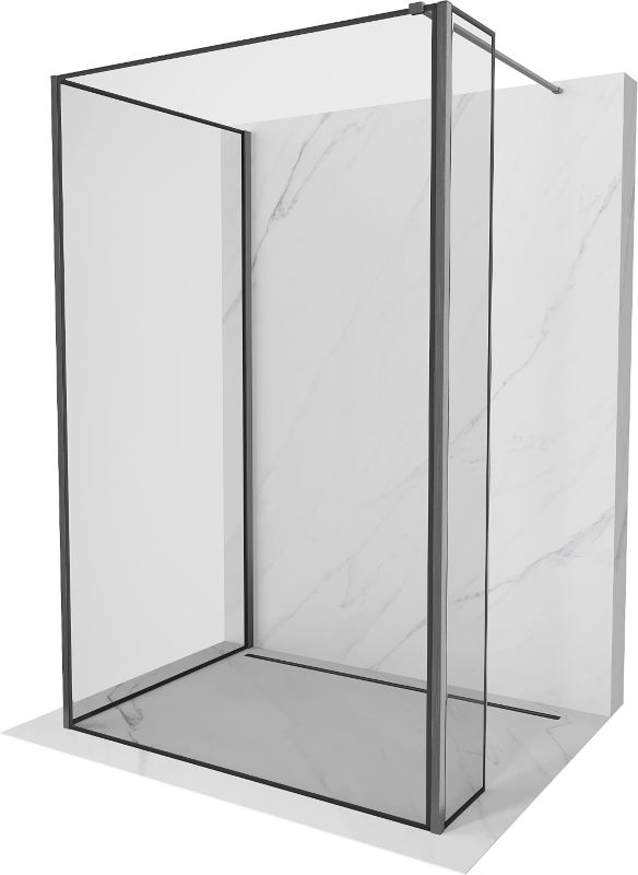 Ścianka prysznicowa Mexen Kioto czarny wzór 130x90x40 cm 800-130-090-221-66-70-040 1 szt.
