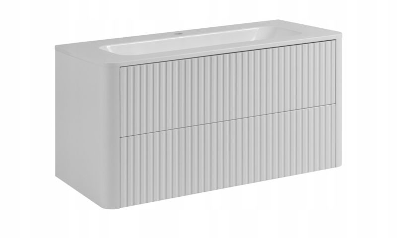 Szafka z umywalką Furnidea 100 cm biały LINEA 1 szt.