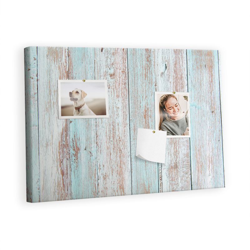 Korkowa Tablica Tulup 60x40 cm Pastelowe drewno Do przypinania notatek Pinezki drewniane 1 kpl