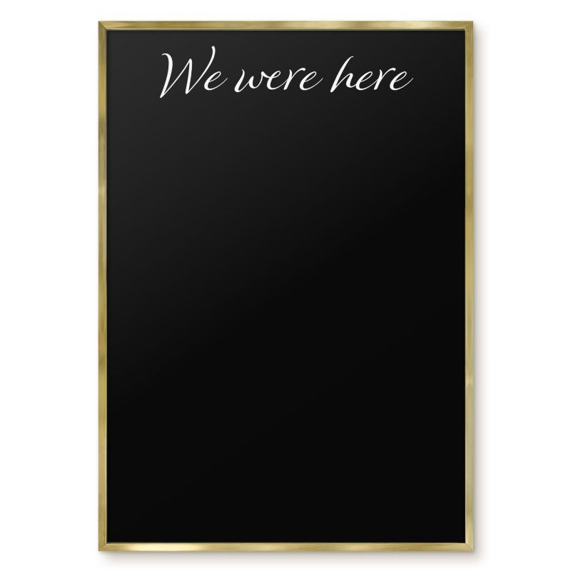 Tablica Magnetyczna Do Biura Tulup 70x100 cm We were here 9 - Złota rama Do salonu, sypialni 1 szt.