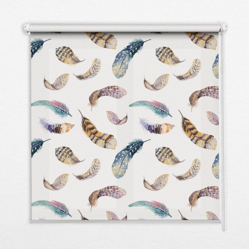Roleta Do Okien Tulup 100x100 cm Piórka Montaż do ściany/sufitu 1 szt.
