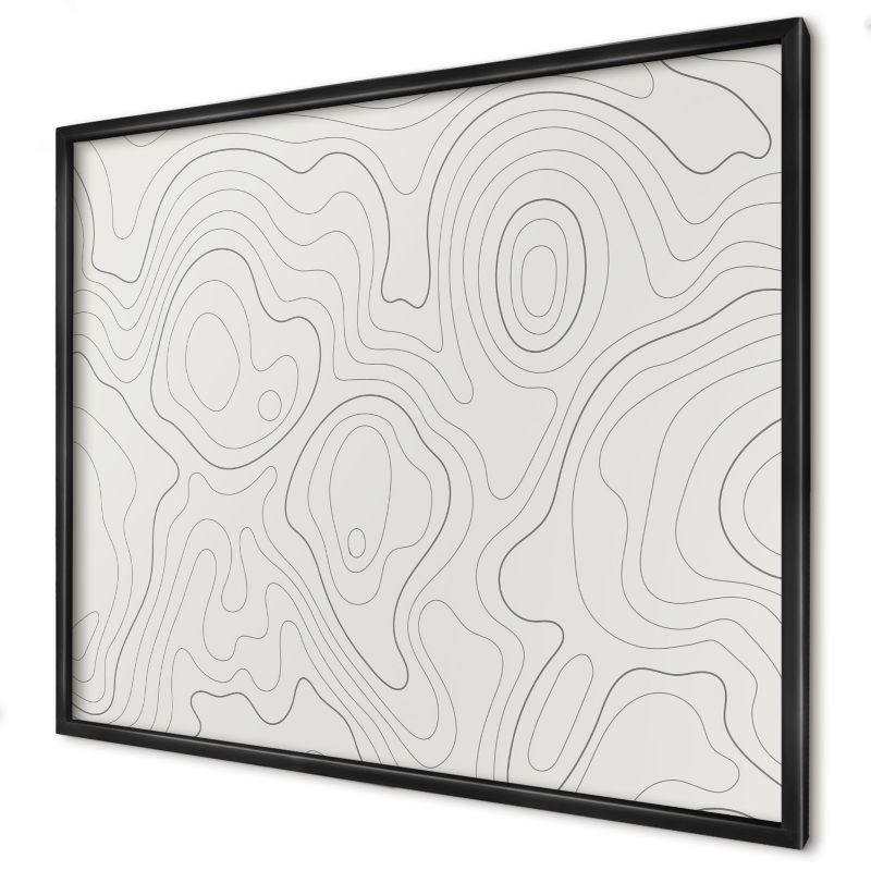 Ozdobna tablica magnetyczna Wallfluent 80x60 Geometryczna elegancja w czarnej ramie 1szt