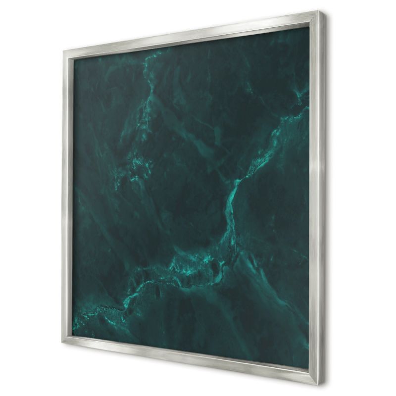 Ozdobna tablica magnetyczna Wallfluent 50x50 Zielona głębia w srebrnej ramie 1szt