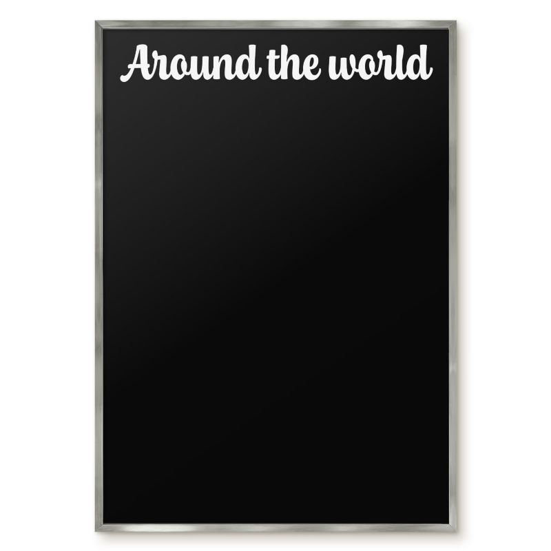 Tablica Magnetyczna Na Magnesy Tulup 70x100 cm Around the world 6 - Srebrna rama Do salonu, sypialni 1 szt.