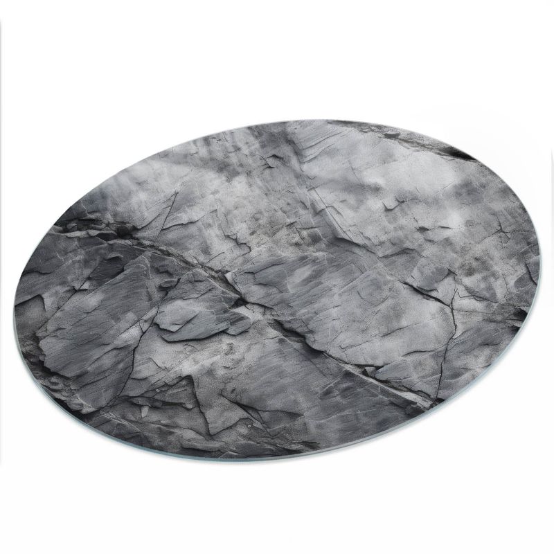 Szklany Blat ArtPrintCave fi70 cm Struktura skał - Blat na Stół z Nadrukiem Dekoracyjnym 1 szt.