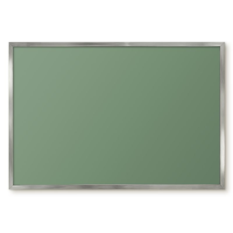 Tablica Magnetyczna Dekoracyjna Ścienna Tulup 60x40 cm Zgaszona zieleń - Srebrna rama Do biura, salonu 1 szt.