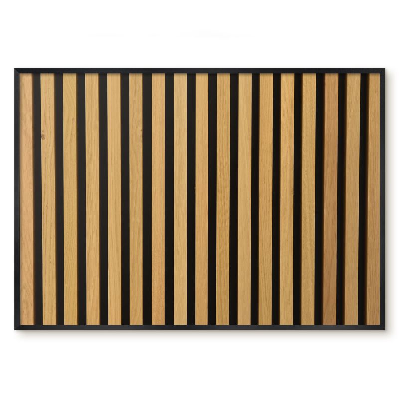 Tablica Magnetyczna Na Magnesy Tulup 100x70 cm Drewniane rytmy - Czarna rama Do salonu, biura 1 szt.