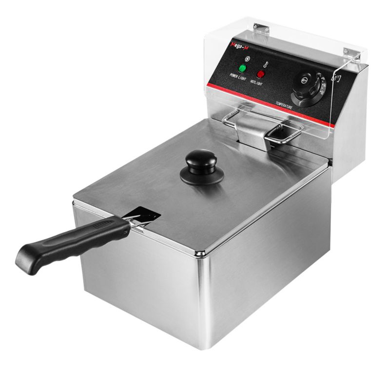 Frytkownica gastronomiczna elektryczna pojedyncza Mega-M stal nierdzewna 6l 3000W 230V 1szt.